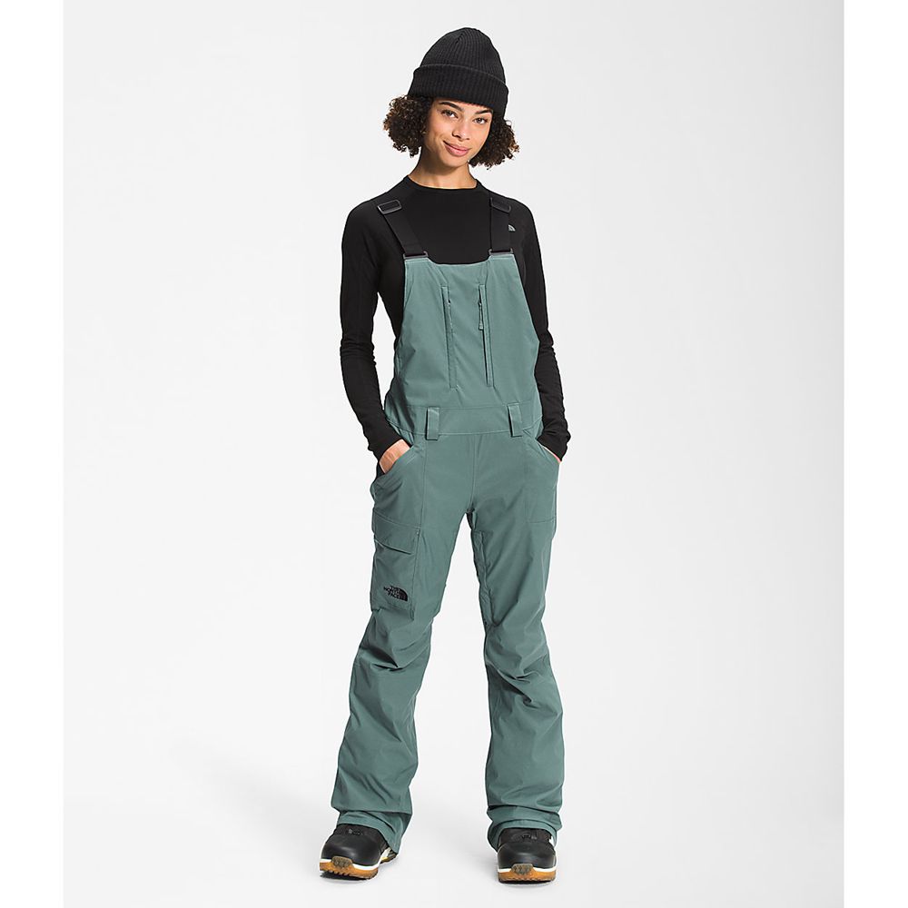 The North Face Ski Pants Womens Australia - The North Face Freedom Bib Green Dryvent (ZYN-367428)